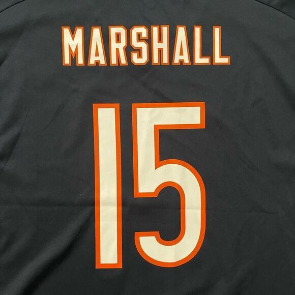 NFL Youth Chicago Bears Brandon Marshall Navy Blue Team Color Jersey Tee Large - Picture 9 of 12